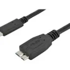 Usb Tip C Bağlantı Kablosu, Usb Tip C Erkek (Usb 3.1)  - Usb Micro B Erkek (Usb 3.0), 1 Metre, Awg 24/28, 2X Zırhlı, Ul, Nikel Kaplama, Siyah Renk