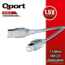 Qport PR 1.5 USB 2.0 1.5 M Printer Kablosu (Q-PR1.5)