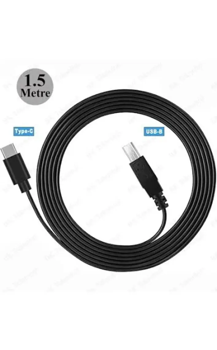 BK Teknoloji Type-C To Usb-B Midi - Yazıcı Kablosu 1.5 Metre -Siyah