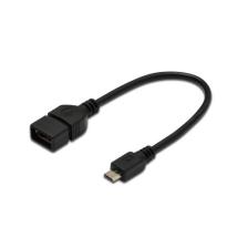 Usb On-The-Go (Otg) Kablosu, 0,20 Metre, Awg 28, Usb A, Dişi - Micro Usb B, Erkek