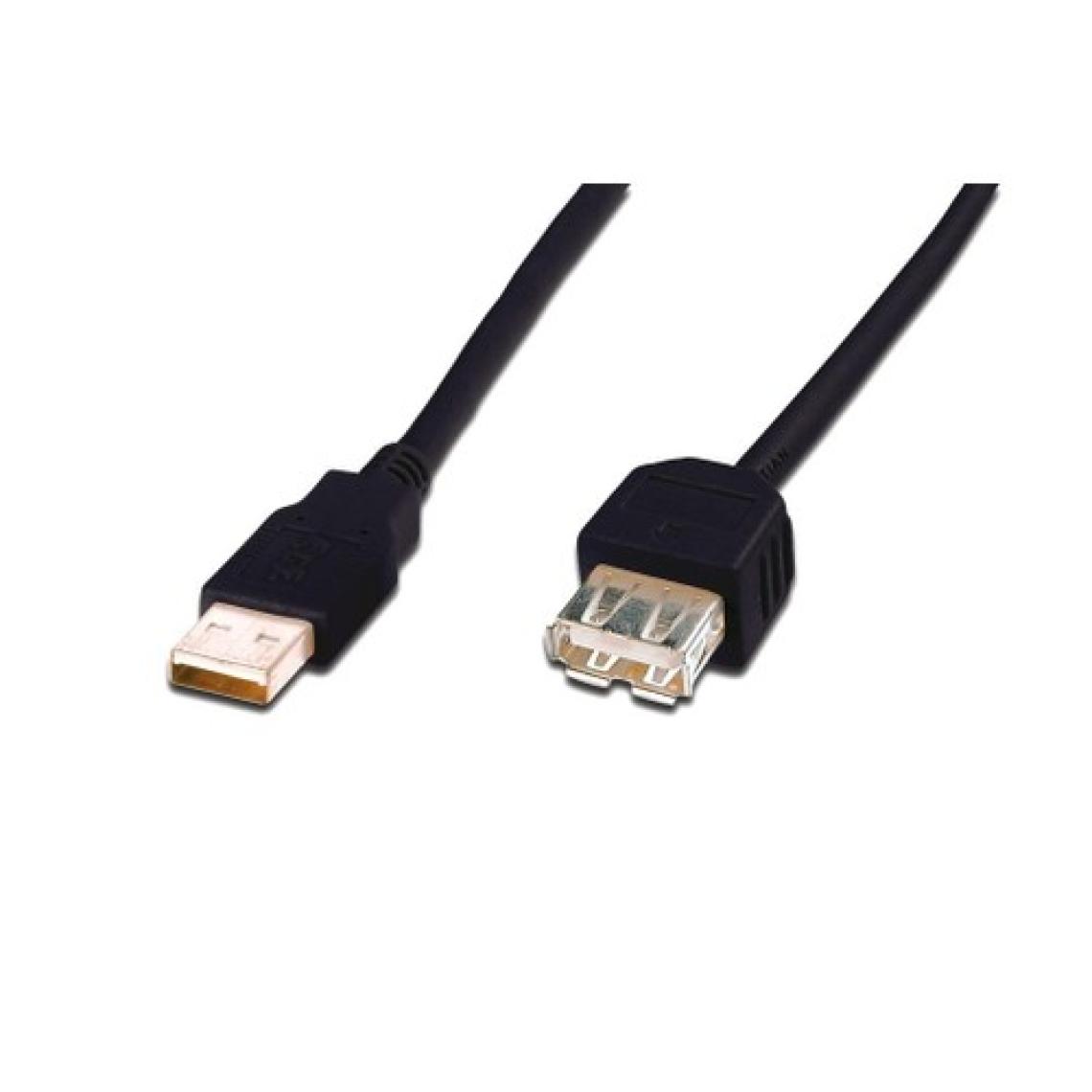 Usb 2.0 Uzatma Kablosu, Usb A Erkek - Usb A Dişi, 3 Metre, Awg 28, Usb 2.0 Uyumlu, Ul, Siyah Renk