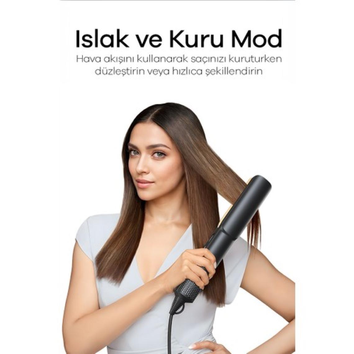 Veryfit Airstrait Yüksek Hızlı Hava Üflemeli Saç Düzleştirici Islak / Kuru