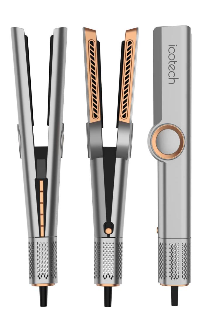 Icotech HS50 Pro Gri Airflow Saç Düzleştirici Saç Şekillendirici Saç Maşası