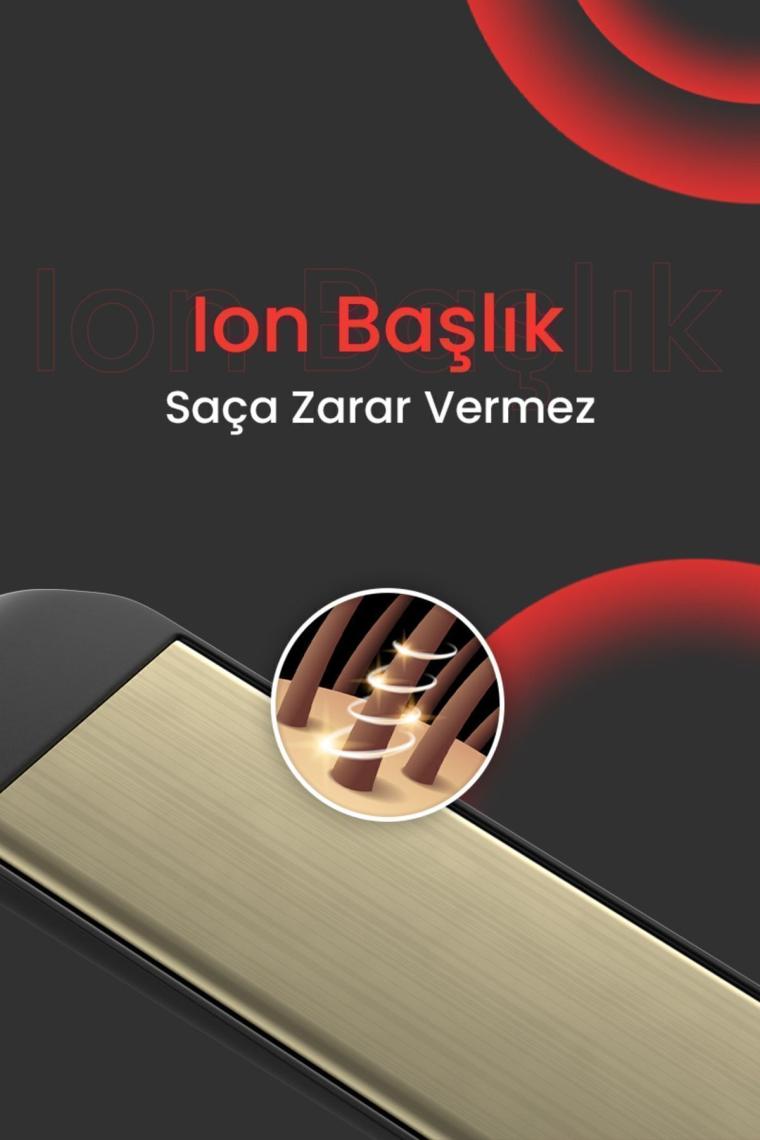 DEMPOWER Dp-08 Seramik Kaplı Kırmızı Detay Saç Düzleştirici