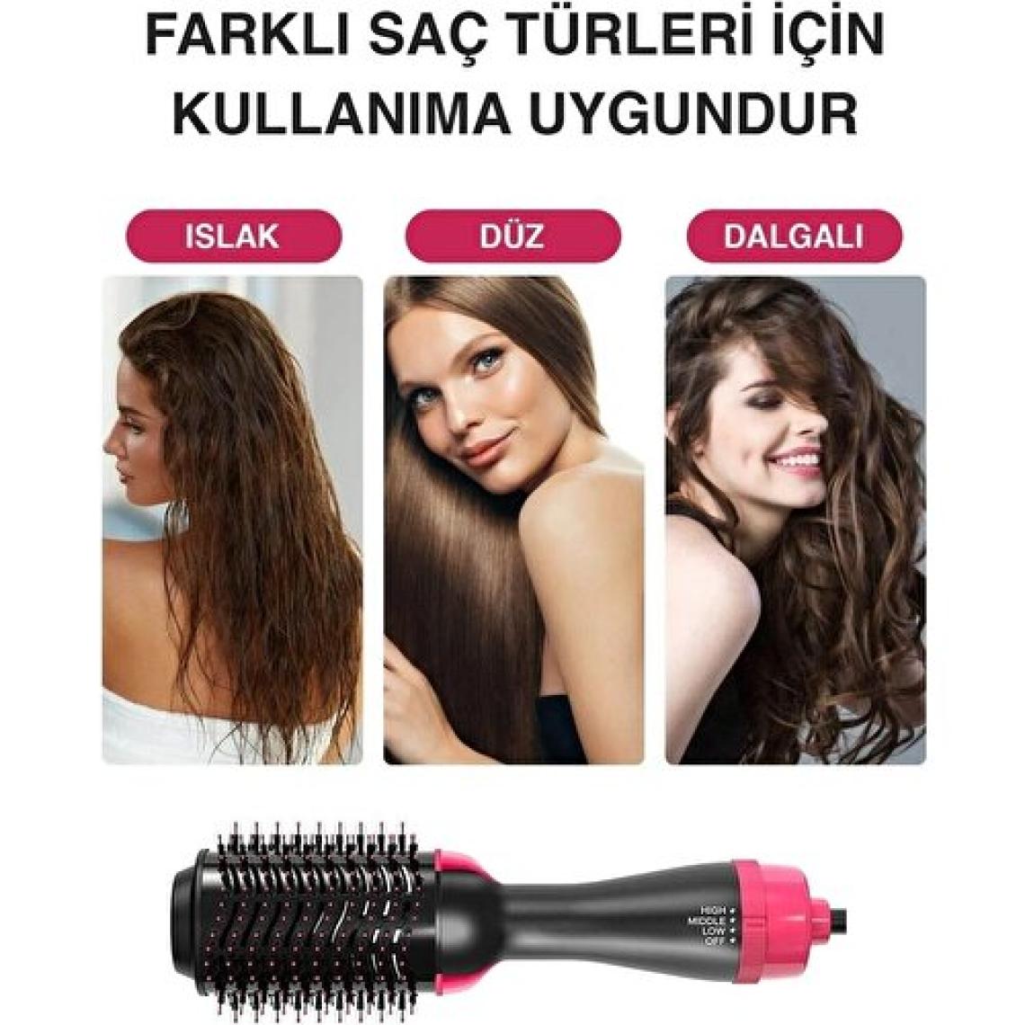 One Step Saç Şekillendirici ve Saç Düzleştirici Fön Tarağı Yeni Model