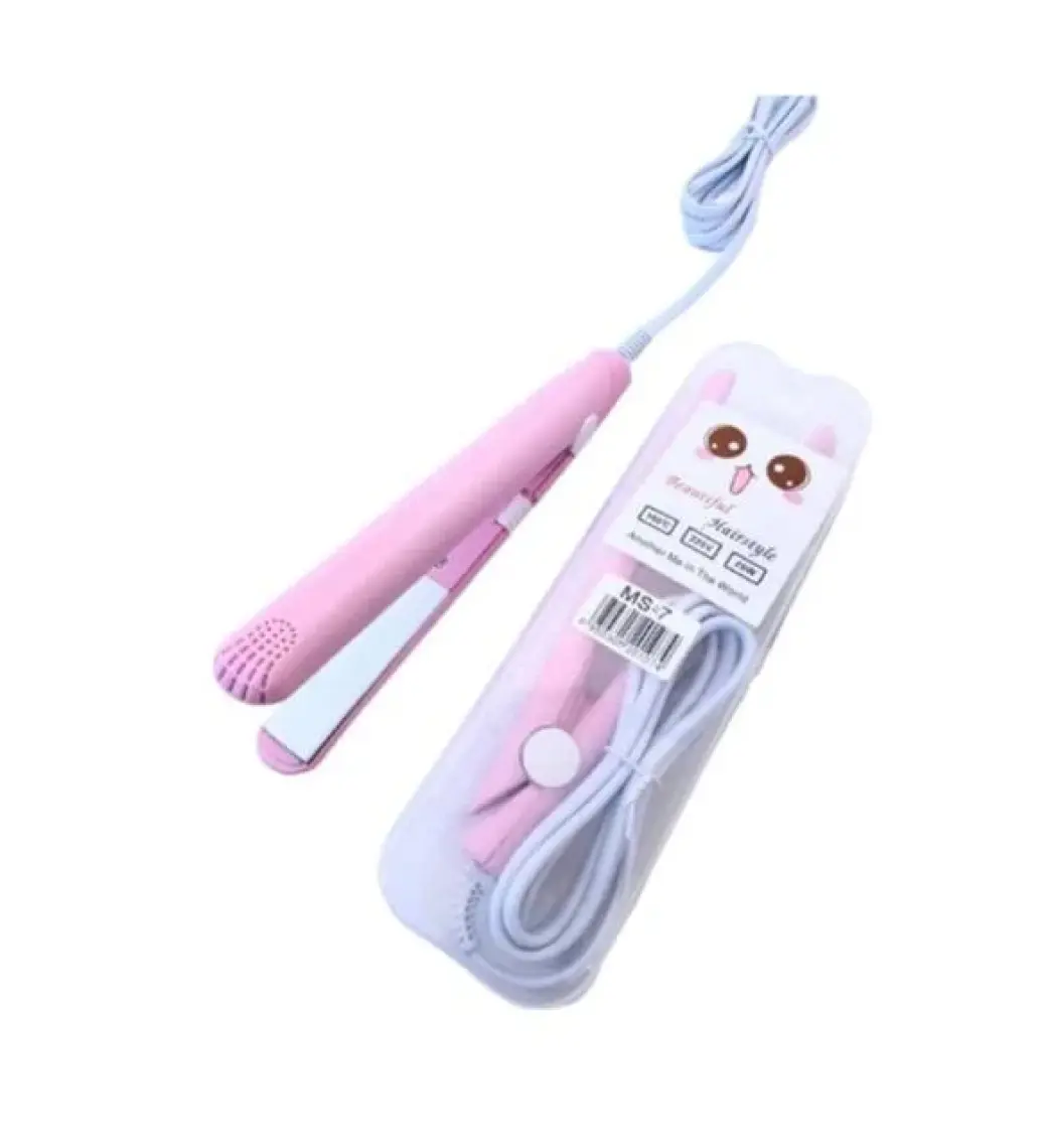 Serenity Haven Pembe Mini Saç Düzleştirici, 18 Cm, Şık ve  Saç Düzleştirme Aleti