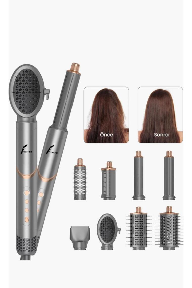 Veryfit 8 In 1 Hava Üflemeli Saç Düzleştirici Şekillendirici Compact Saç Kurutma Fön Makinesi Airwrap