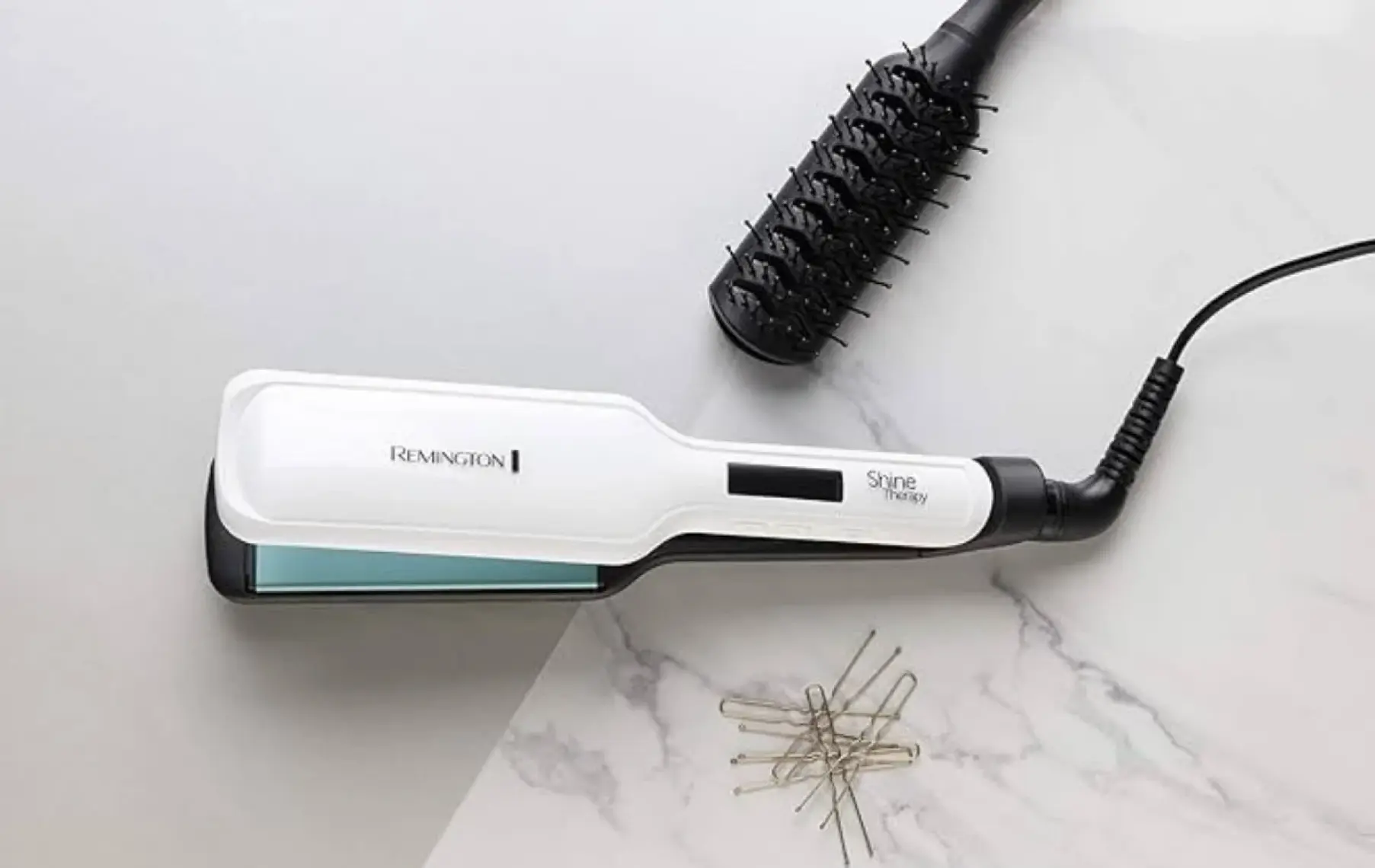 Remington E Vitaminli ve Argan Yağlı Saç Düzleştirici - Geniş Seramik Plaka, 150-235°C, 15 Sn Hızlı Isınma ile Parlaklık ve Yumuşaklık Sağlar
