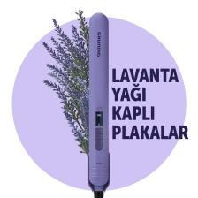 HS 7032 Botanika Lavanta Yağı Kaplı Plakalı İyonik Saç Düzleştirici