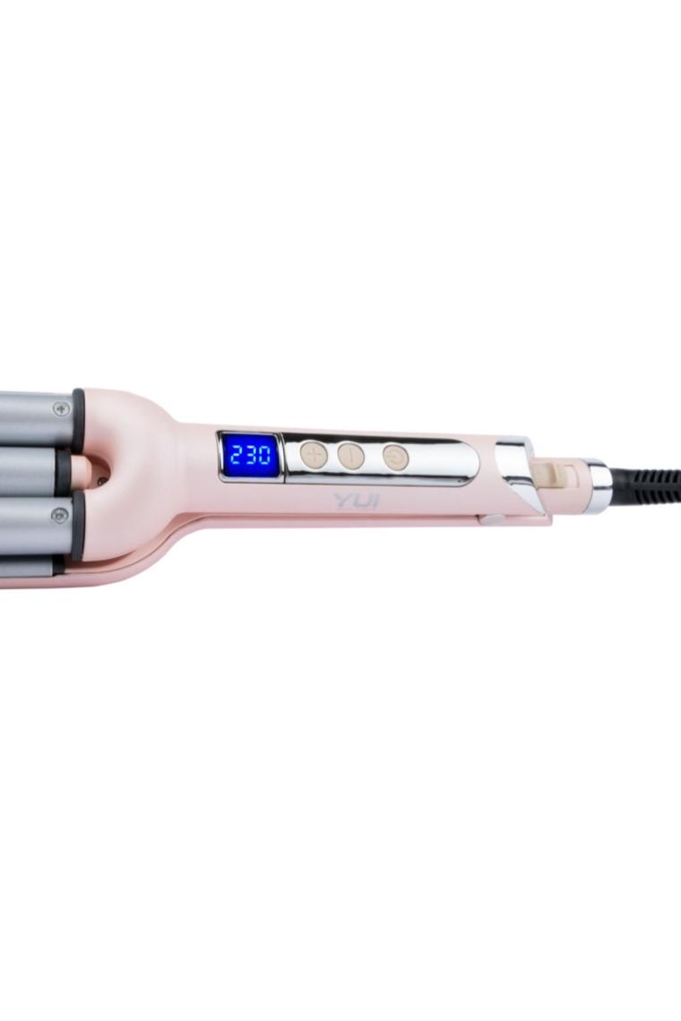 Led Göstergeli Seramik Su Dalgası(WAG) Saç Maşası Pembe