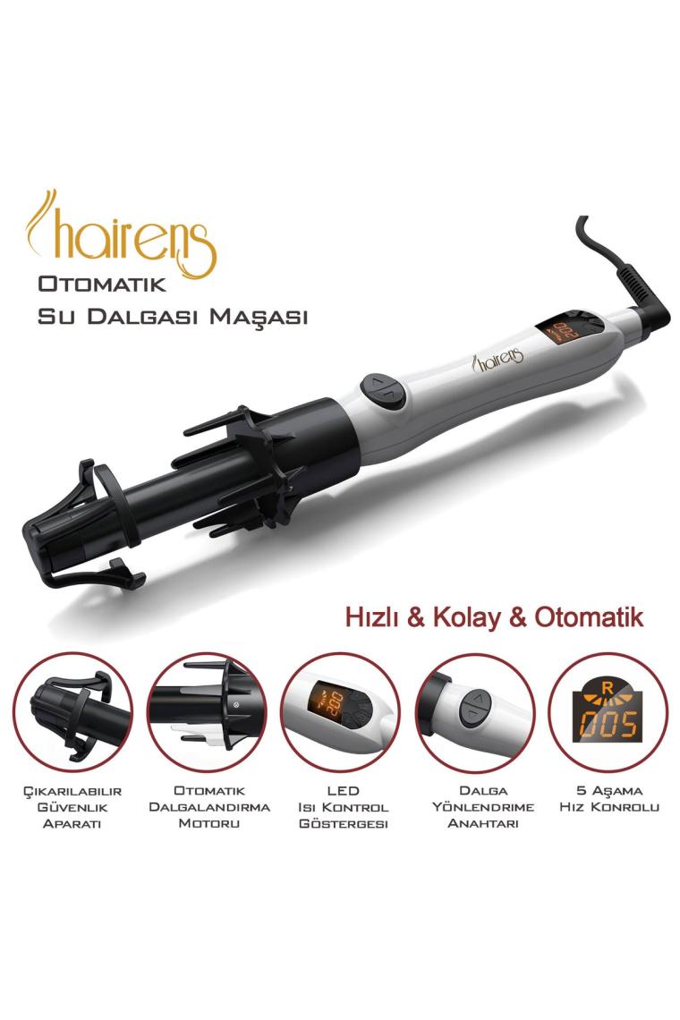 Hrs-430 Otomatik Saç Maşası - Kalın Su Dalgası 32 mm