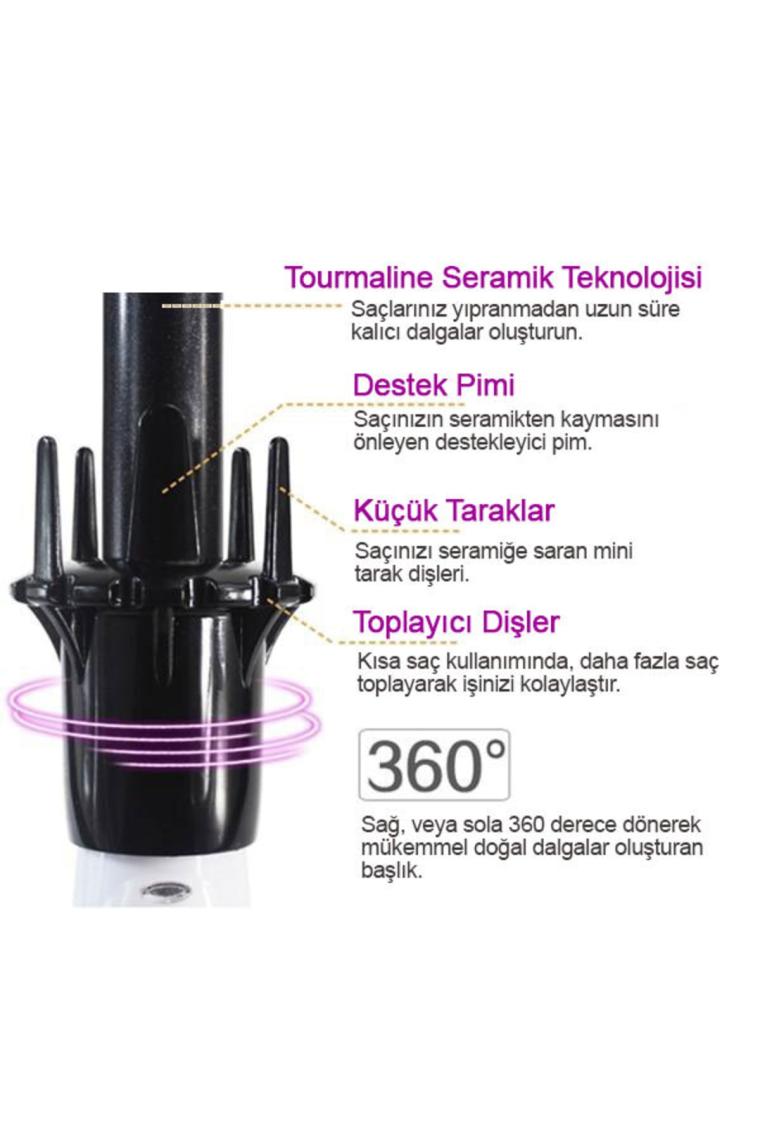 Hrs-430 Otomatik Saç Maşası - Kalın Su Dalgası 32 mm