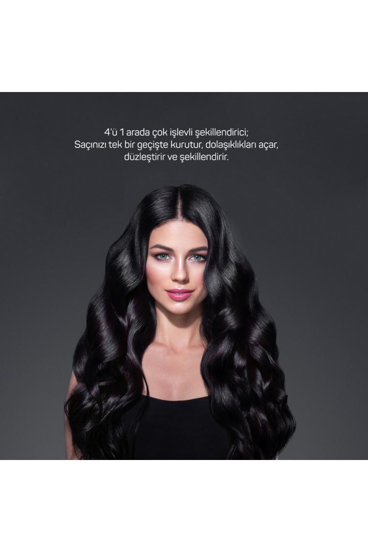 Ar5083 Volume Pro Ultra Hava Üflemeli Saç Şekillendirici Fön Tarağı- Siyah