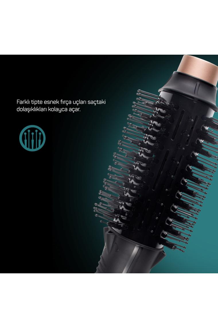 Ar5083 Volume Pro Ultra Hava Üflemeli Saç Şekillendirici Fön Tarağı- Siyah