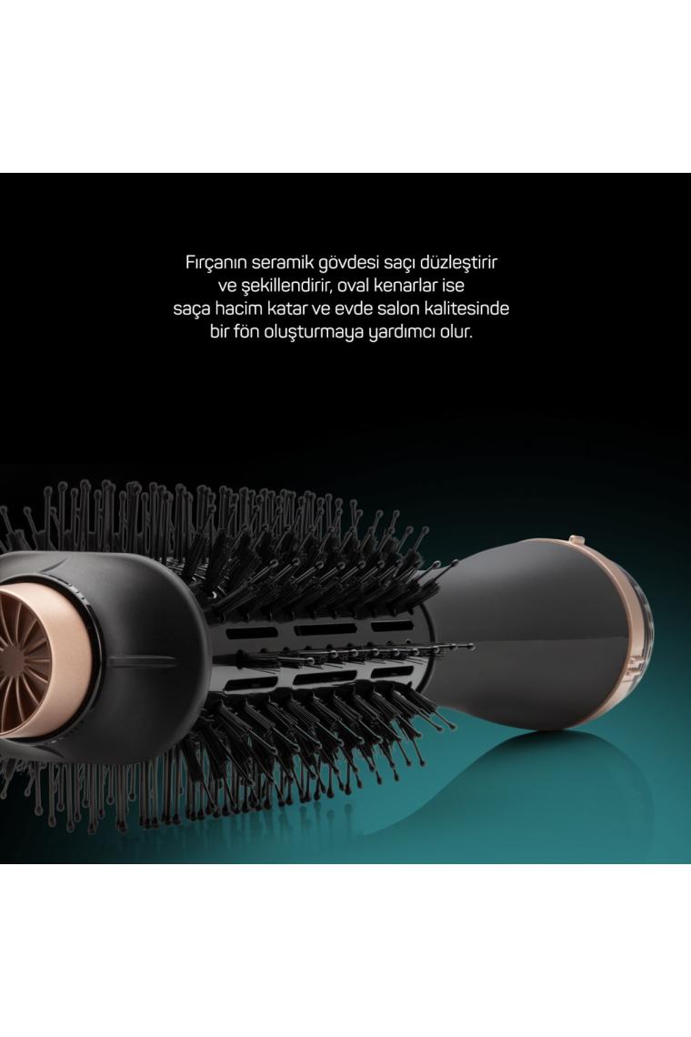 Ar5083 Volume Pro Ultra Hava Üflemeli Saç Şekillendirici Fön Tarağı- Siyah