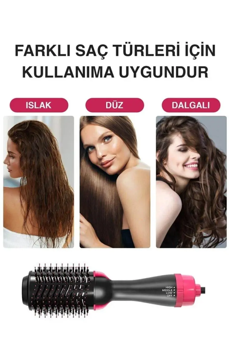 Modizu 1200W Profosyonel Saç Kurutma Makinesi Taraklı Saç Düzleştirici Fön Makinesi Saç Şekillendirici