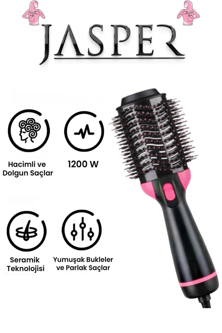 Jasper One Step Saç Şekillendirici ve Saç Düzleştirici Fön Tarağı 1200W