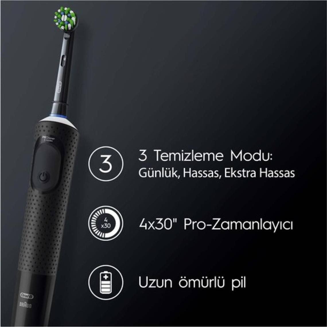 Oral-B D103 Vitality Pro Cross Action Şarjlı Diş Fırçası - Siyah