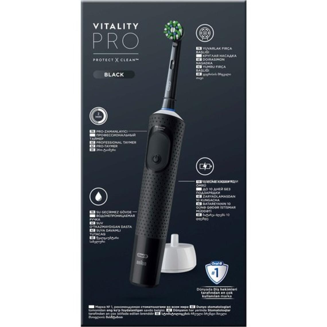 Oral-B D103 Vitality Pro Cross Action Şarjlı Diş Fırçası - Siyah