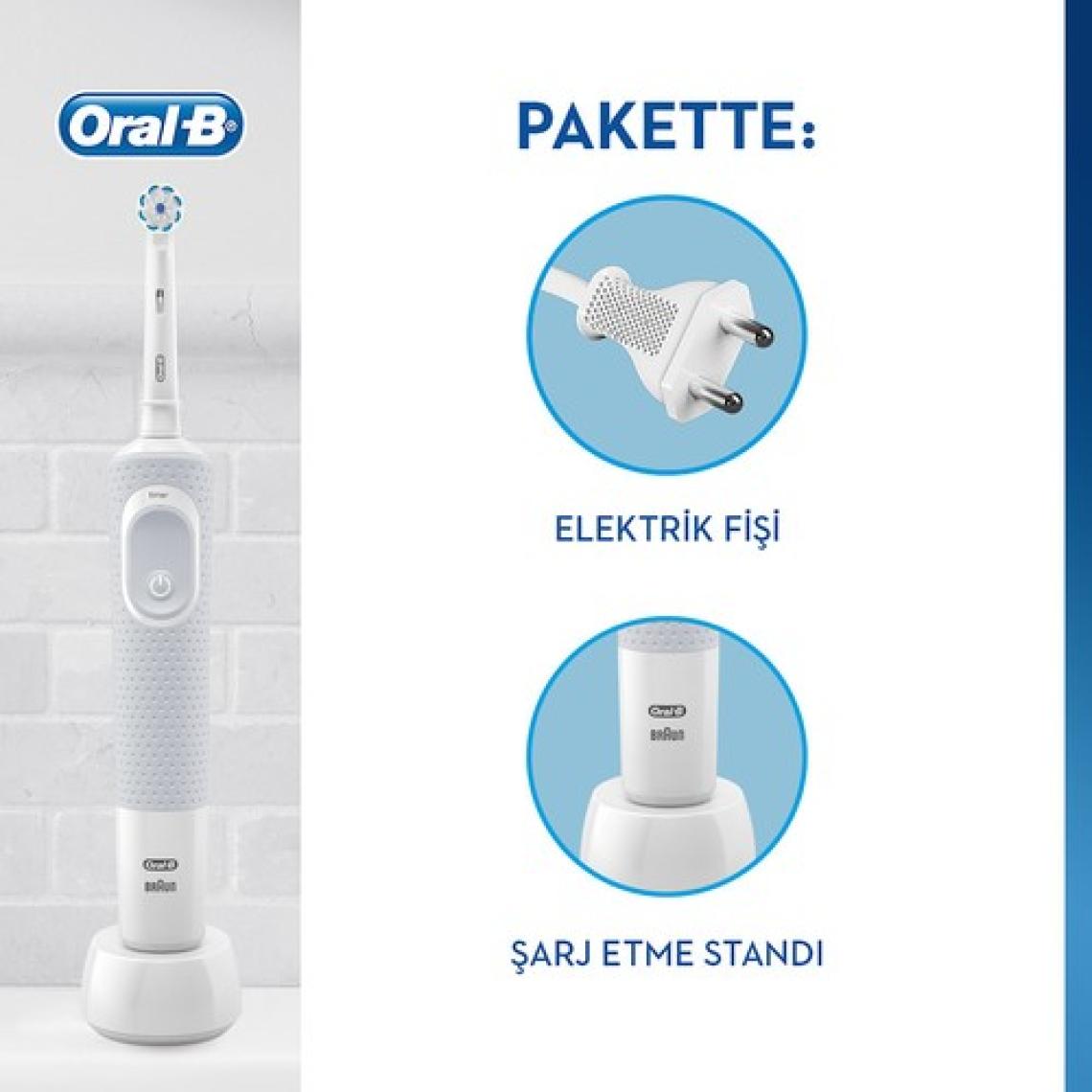 Oral-B D100 Vitality Sensi Ultra Thin Şarjlı Diş Fırçası - Beyaz