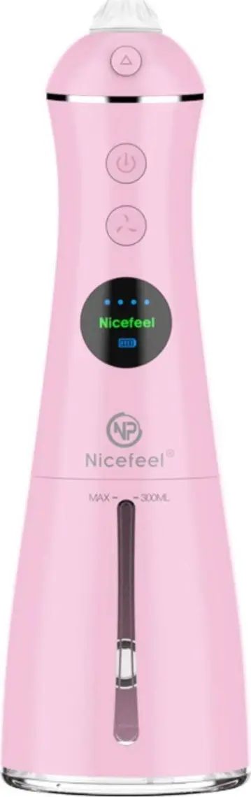 NPO Nicefeel FC1596 Taşınabilir,Şarjlı,Masajlı,Diş Teli/Protez Bakım Profesyonel Ağız Duşu-Pembe
