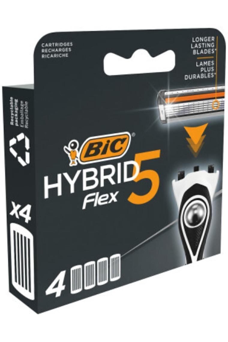 Flex 5 Hybrid Yedek Tıraş Bıçağı Kartuşu 4'lü (5 BIÇAK SAPSIZ)