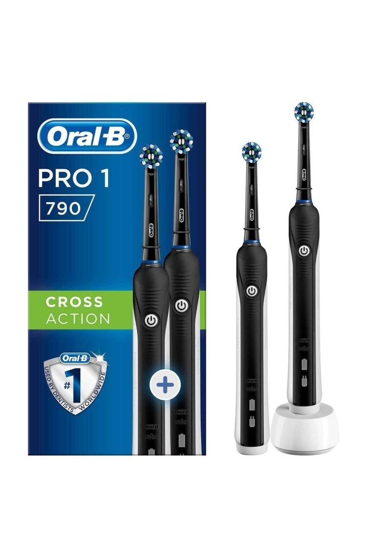 Pro 790 Şarj Edilebilir Diş Fırçası Siyah 2'li Avantaj Paketi