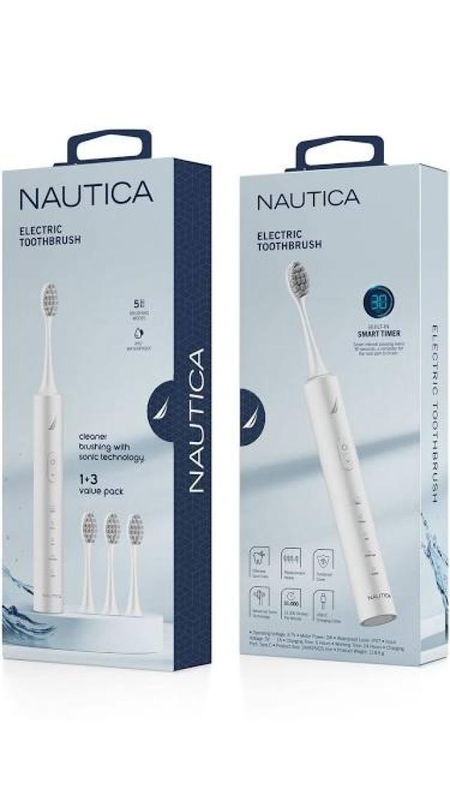 Nautica TB80 Ipx7 Su Geçirmez Şarjlı Diş Fırçası Beyaz