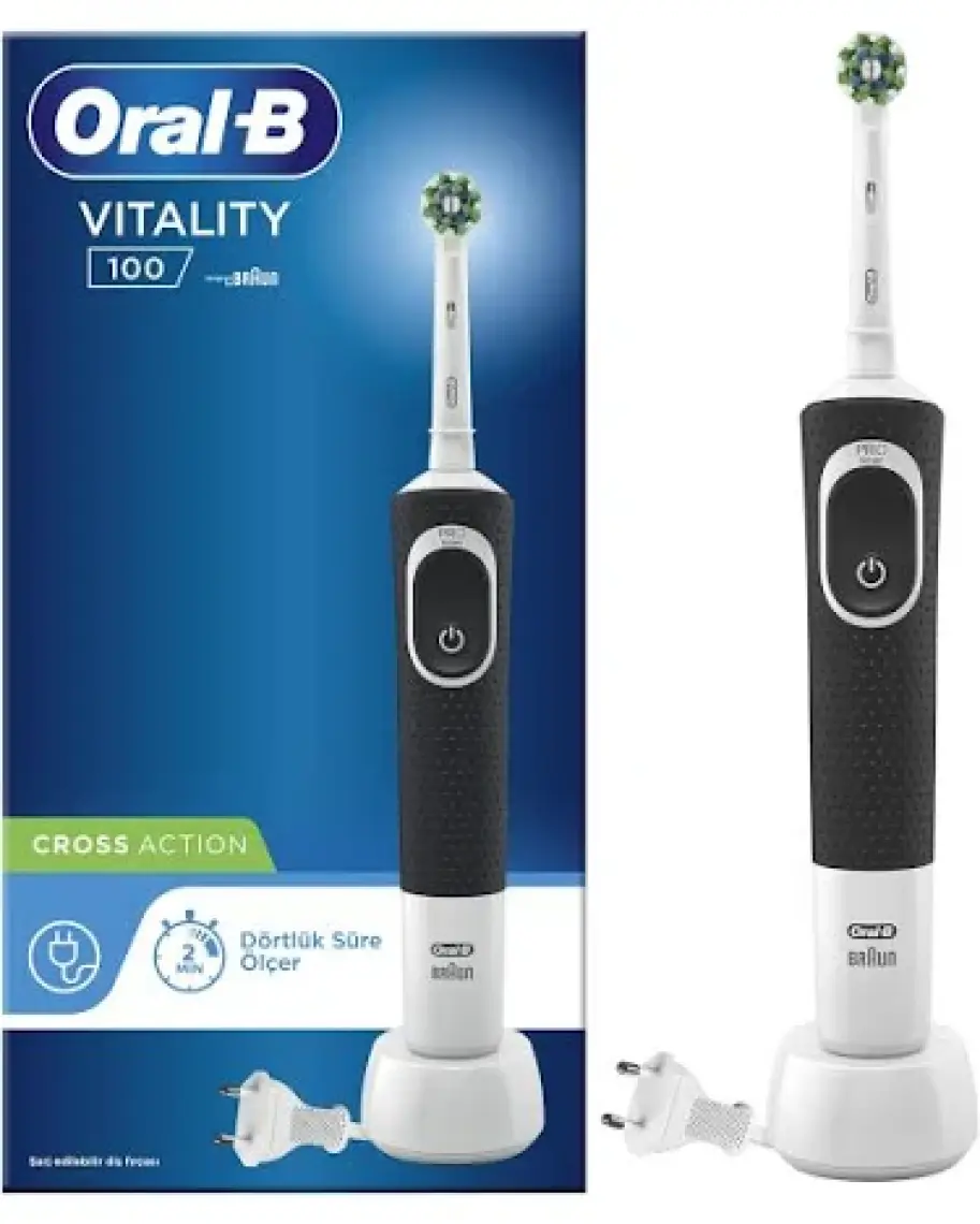 Oral-B D100 Şarjlı  Black Crossaction Diş Fırçası