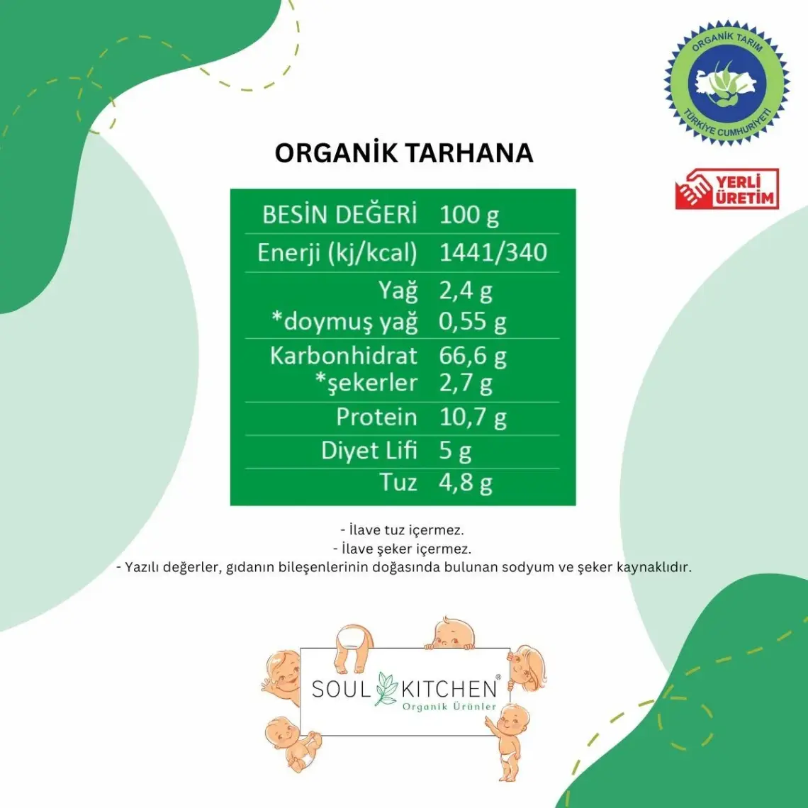 Soul Kitchen Organik Tarhana Cam 350 gr (İlave Tuzsuz)