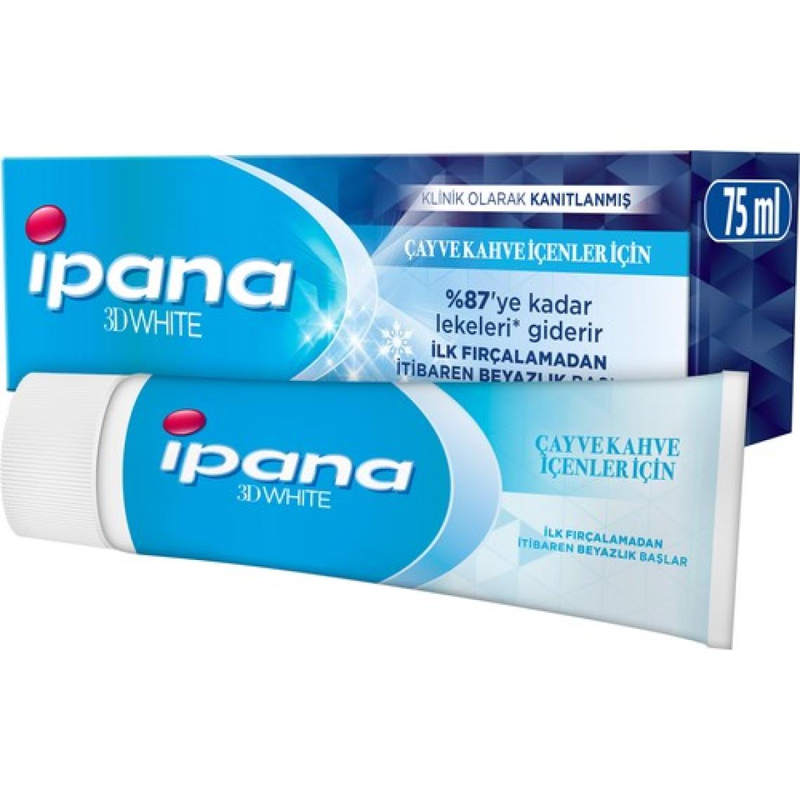 Ipana 3 Boyutlu Beyazlık Diş Macunu Çay ve Kahve İçenler İçin 75 ml