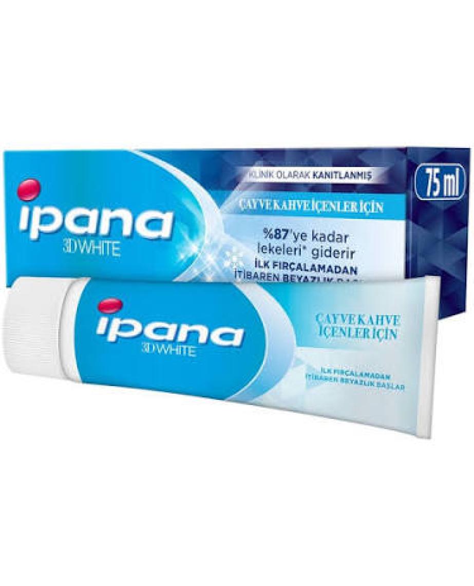 Ipana 3 Boyutlu Beyazlık Diş Macunu Çay ve Kahve İçenler İçin 75 ml