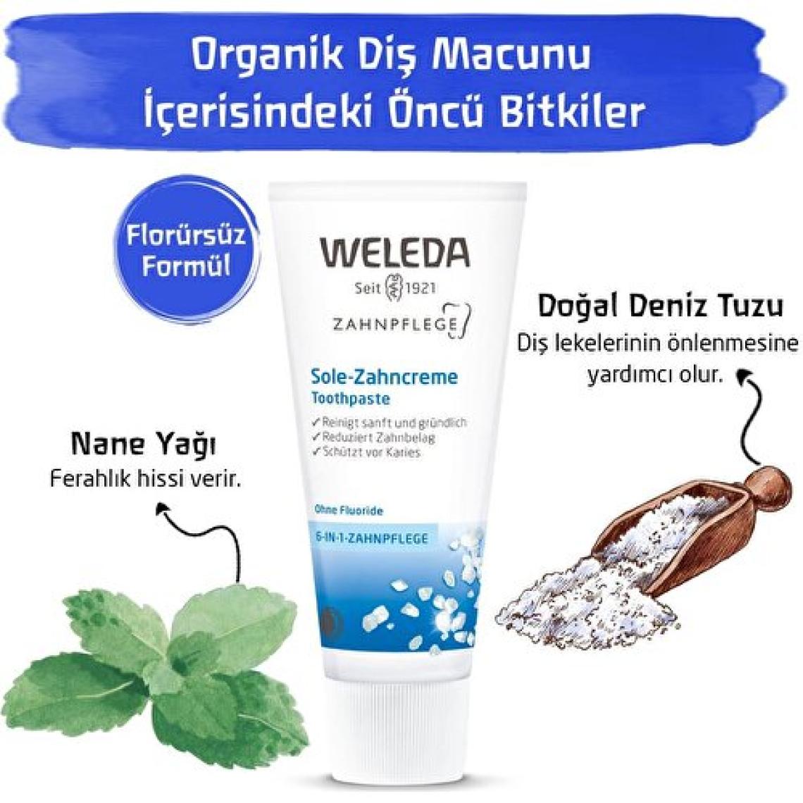 Weleda Deniz Tuzu Mineralli Organik Diş Macunu 75 ml