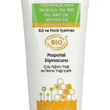 Eğriçayır Apifarm Organik Diş Macunu (Propolis, Çay Ağaçı Yağı, Naneli) 75Ml