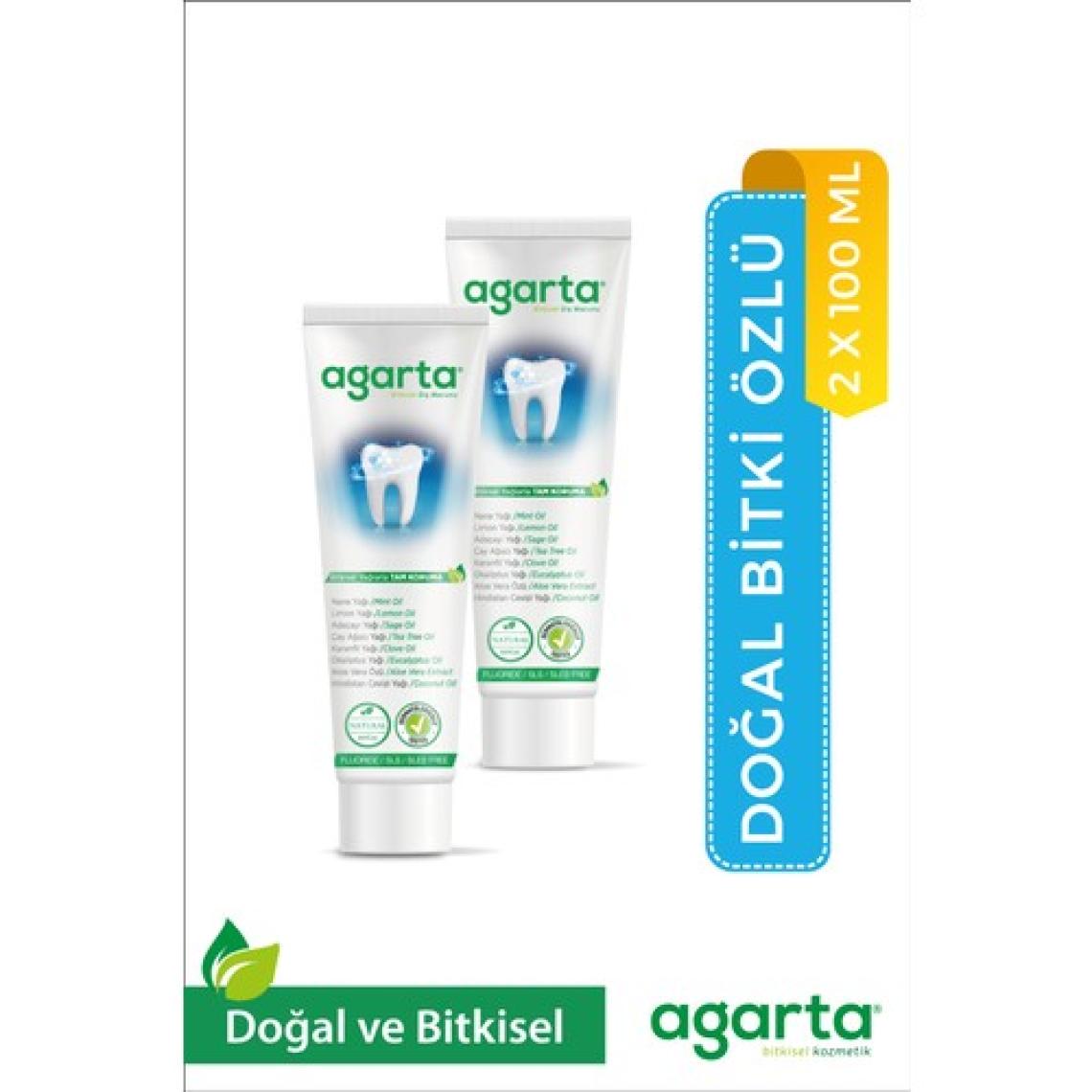 Agarta 2 Adet Florürsüz Bitki Özlü Diş Macunu 100 Ml