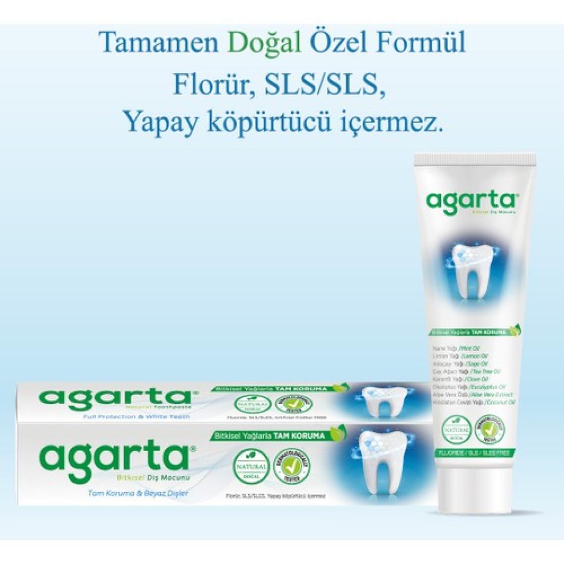 Agarta 2 Adet Florürsüz Bitki Özlü Diş Macunu 100 Ml