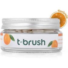 T-Brush Portakallı  Doğal Diş Macunu Tableti - Florürsüz - Glutensiz - Vegan - 90 Tablet