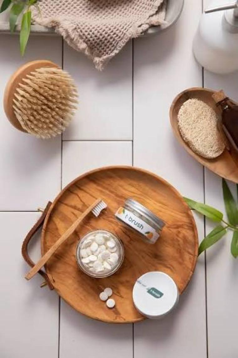T-Brush Portakallı  Doğal Diş Macunu Tableti - Florürsüz - Glutensiz - Vegan - 90 Tablet