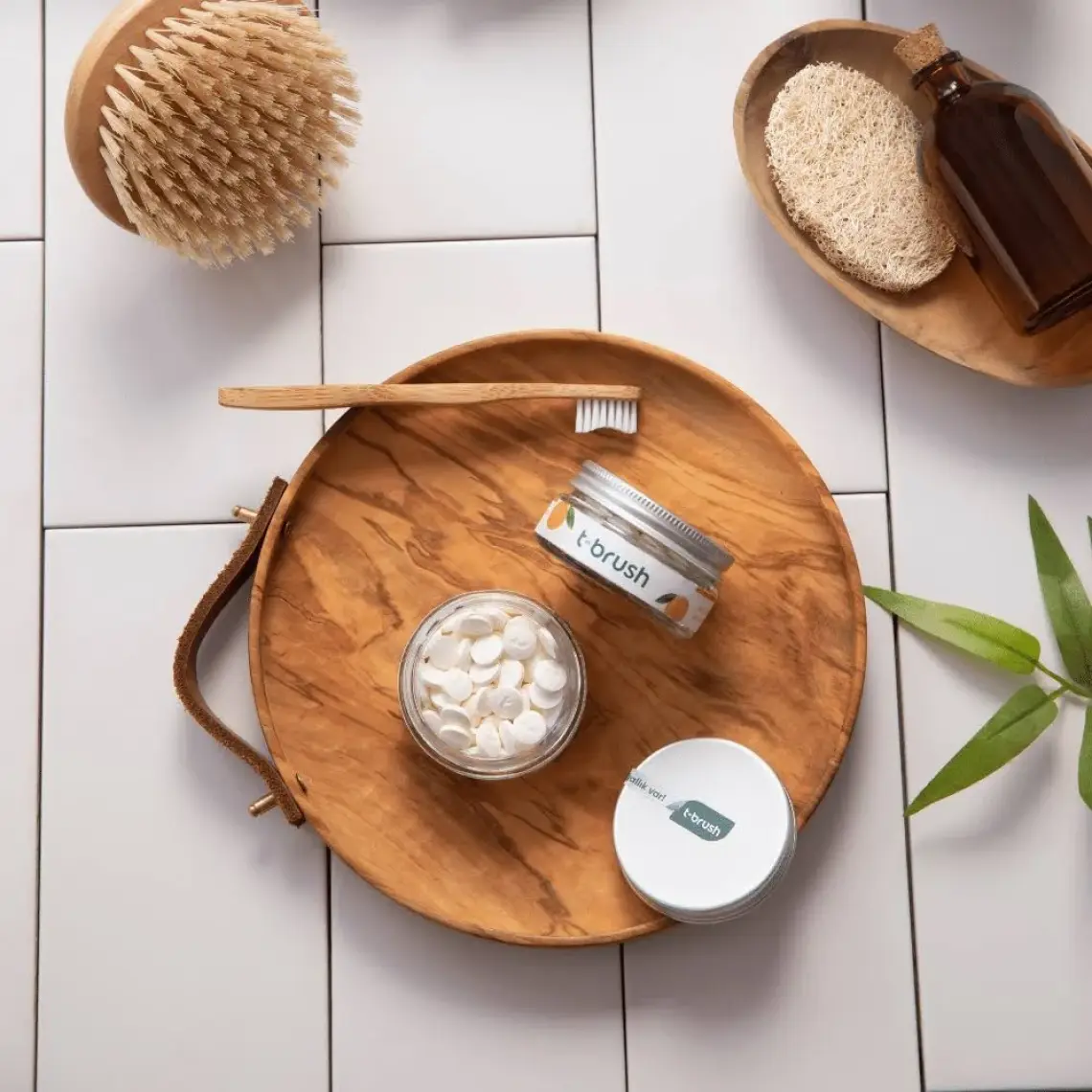 T-Brush Portakal Aromalı Diş Macunu Tableti-Florürlü