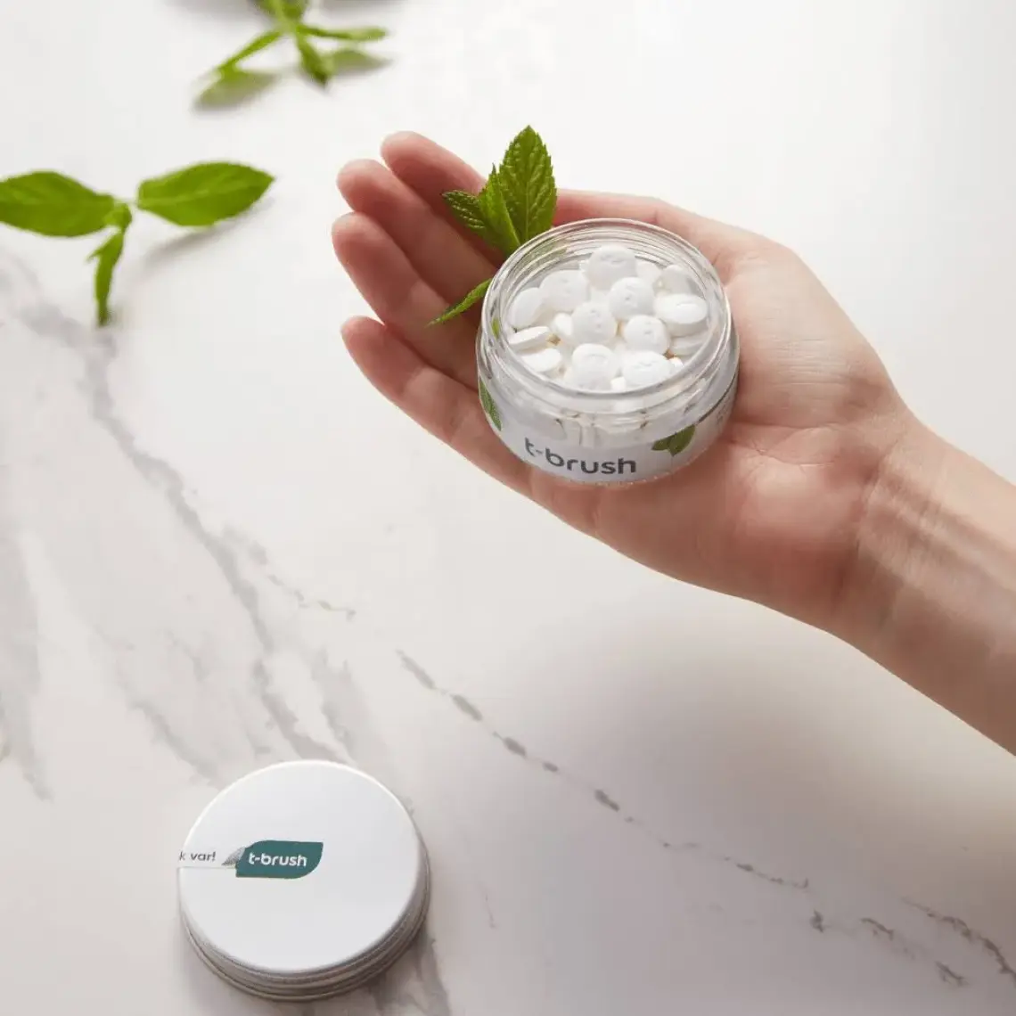 T-Brush Portakal Aromalı Diş Macunu Tableti-Florürlü