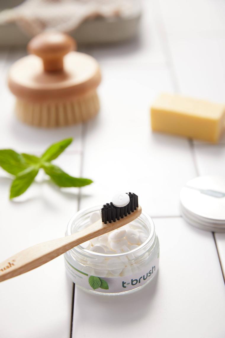 T-Brush Portakal Aromalı Diş Macunu Tableti-Florürlü