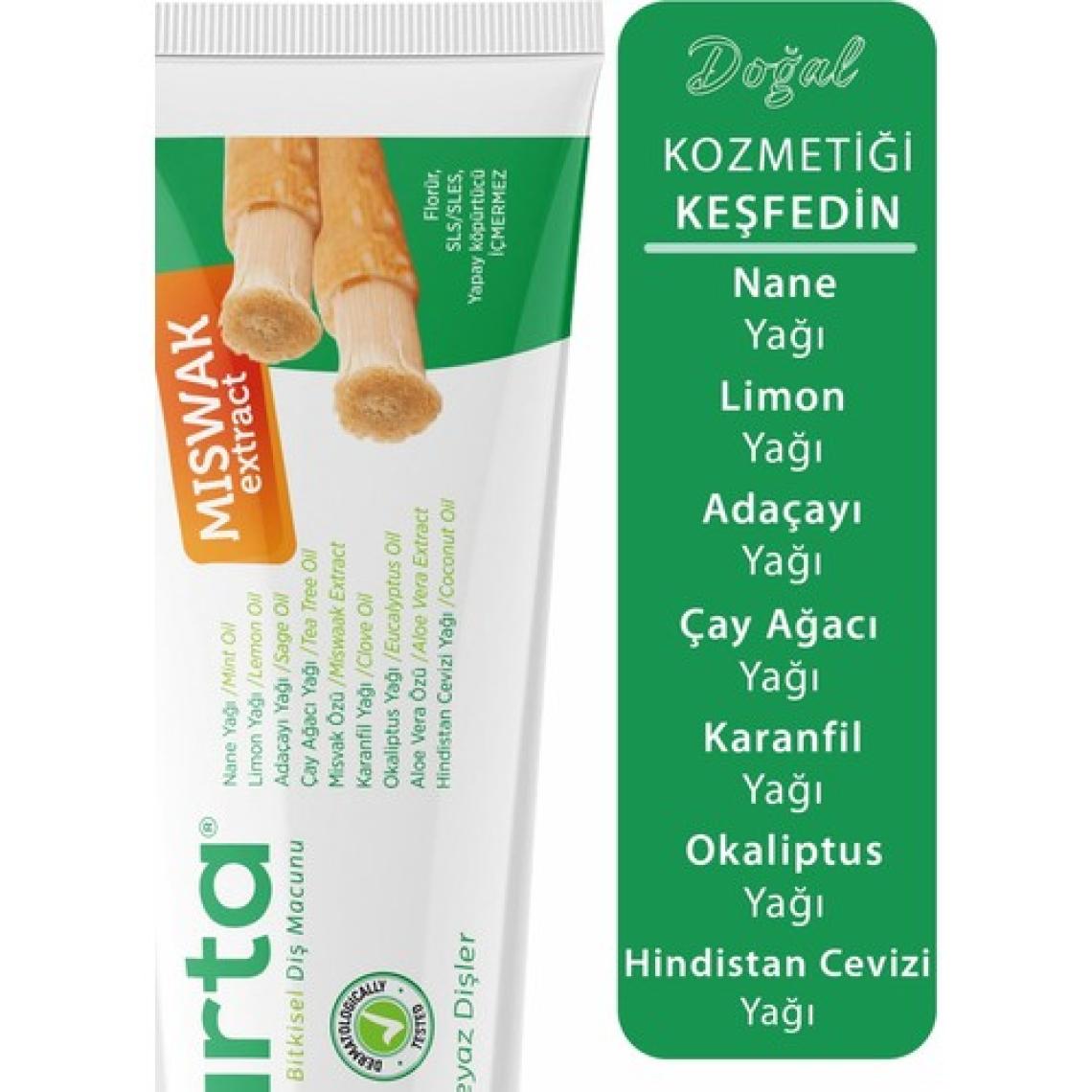 Agarta Doğal 2 Adet Misvak Özlü Diş Macunu 100 ml