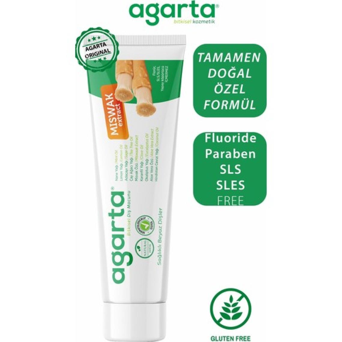 Agarta Doğal 2 Adet Misvak Özlü Diş Macunu 100 ml