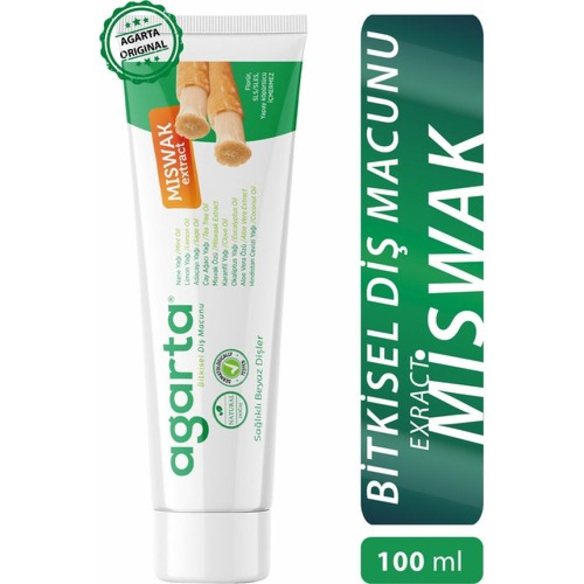 Agarta Doğal 2 Adet Misvak Özlü Diş Macunu 100 ml