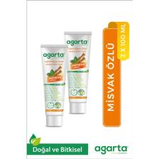 Agarta Doğal 2 Adet Misvak Özlü Diş Macunu 100 ml