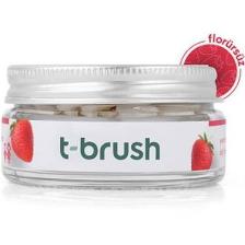 T-Brush Çilekli Çocuk Doğal Diş Macunu Tableti - Florürsüz - Glutensiz - Vegan - 90 Tablet