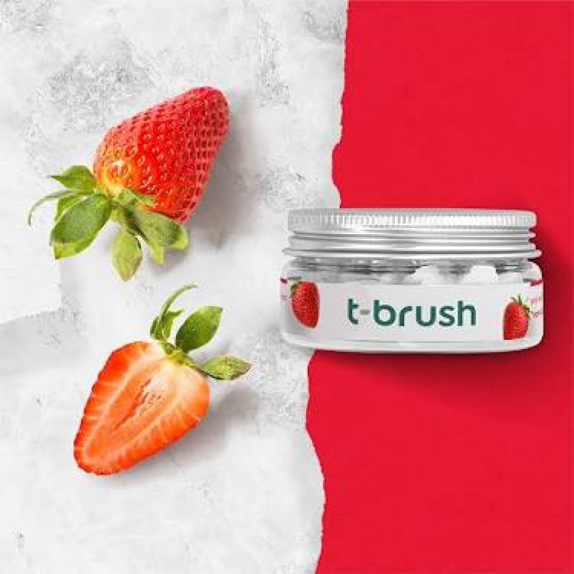 T-Brush Çilekli Çocuk Doğal Diş Macunu Tableti - Florürsüz - Glutensiz - Vegan - 90 Tablet