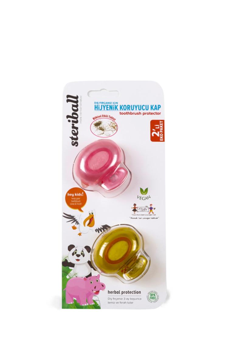 Diş Fırçası İçin Koruyucu Hijyenik Kap 2 Li Paket - Çocuklar Için