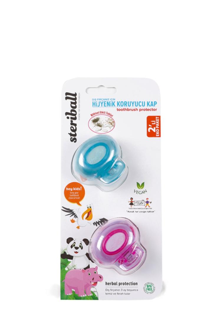 Diş Fırçası İçin Koruyucu Hijyenik Kap 2 Li Paket - Çocuklar Için