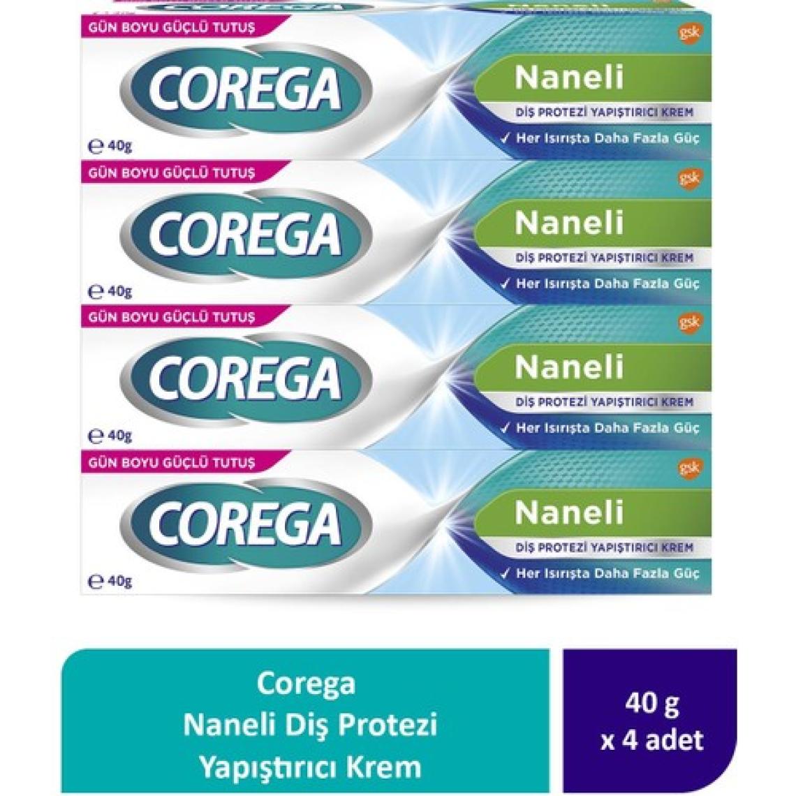Corega Süper Protez Yapıştırıcı Krem 40 gr x 4 Adet